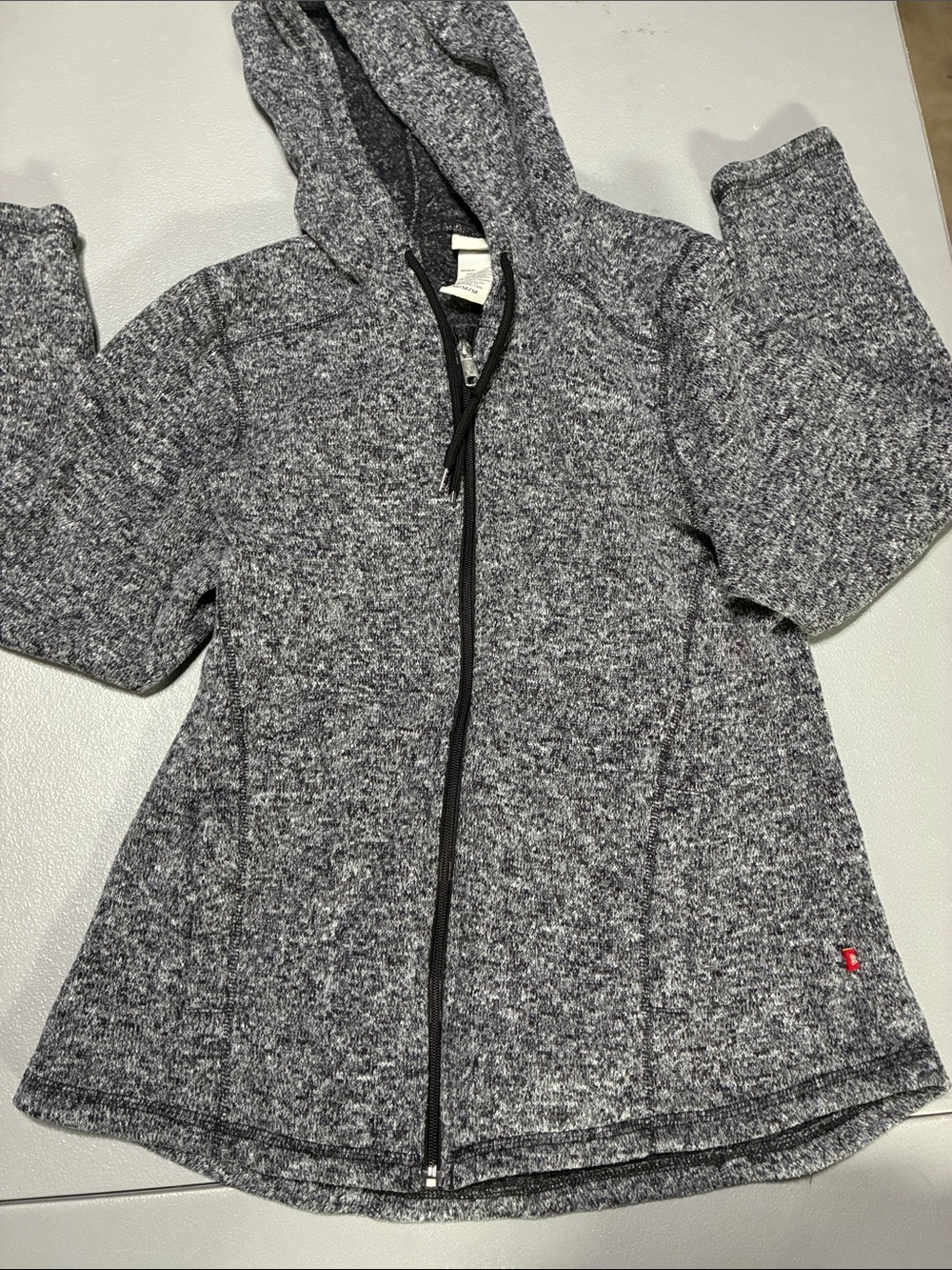 Dickies Gray Marled Hooded Zip-Up Sweatshirt